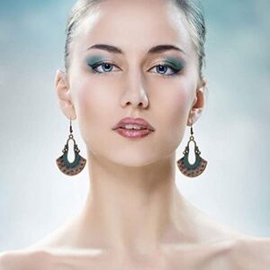 BOHO Bronze Plated Rust Finish Dangle Fashion Earrings